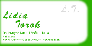 lidia torok business card